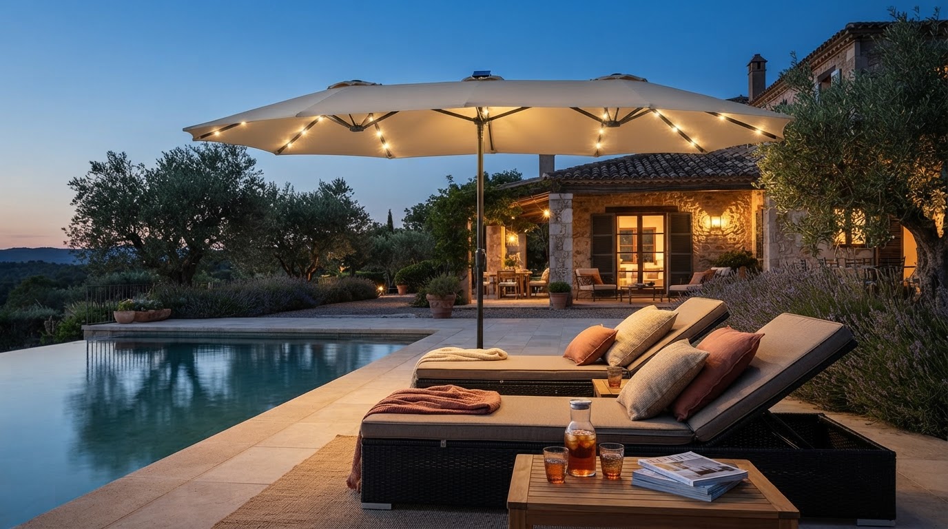Solar Lights Umbrella Utility vs. 7.5-ft Tassel Deal