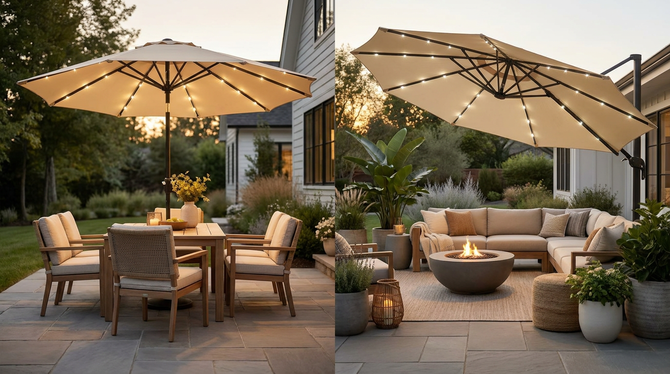 Which Solar Lights Umbrella model is best for my patio?