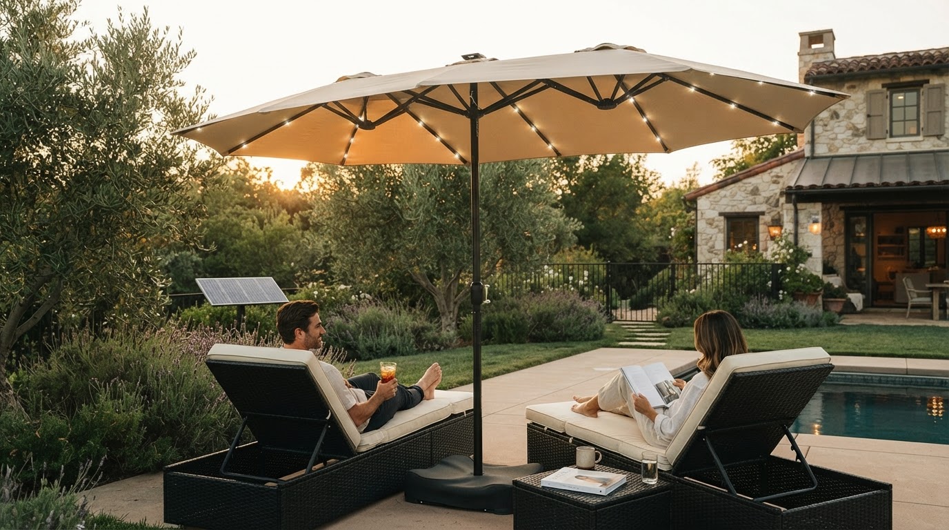Sonkuki Price Drop Meets Solar Lights Umbrella Standards
