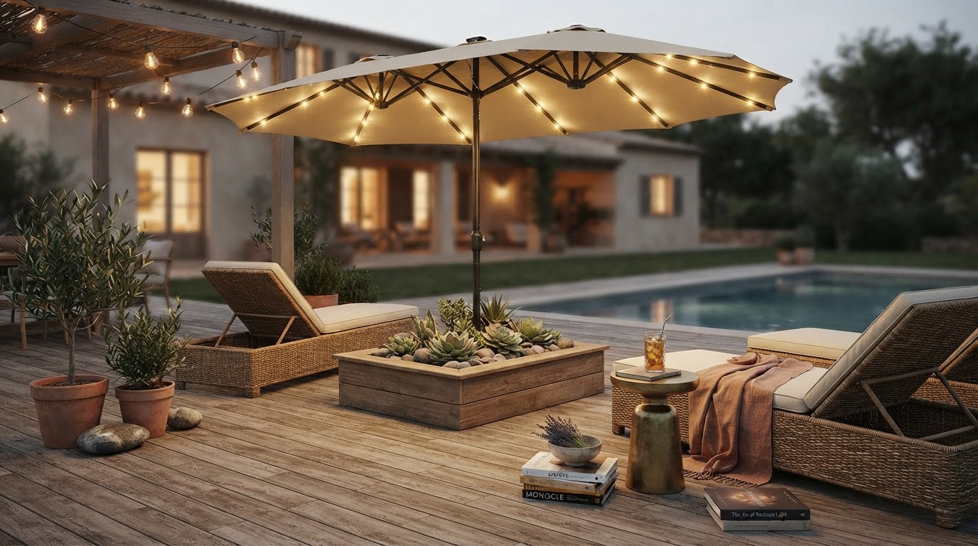Solar Lights Umbrella Standards for Warm White LED Design