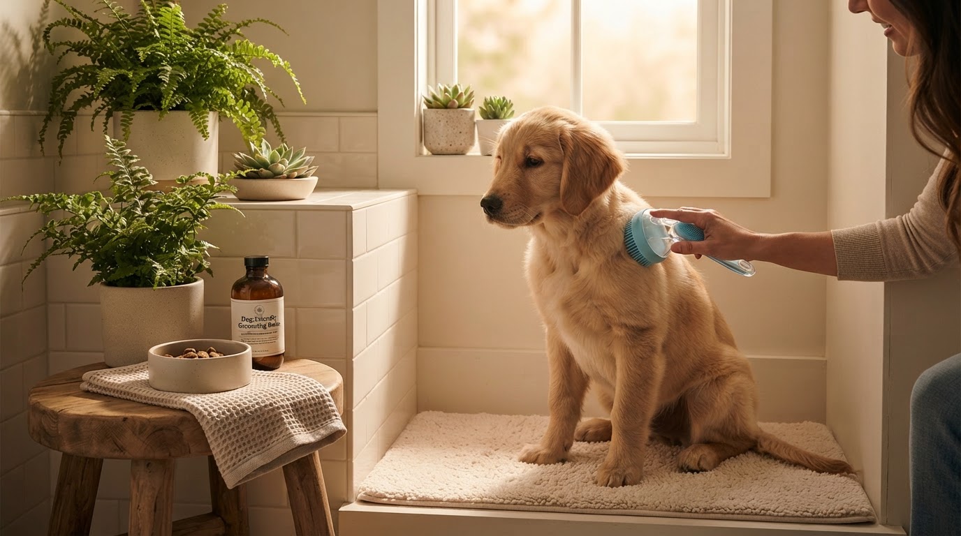 Pet Shampoo Brush 4-Step Desensitization Protocol