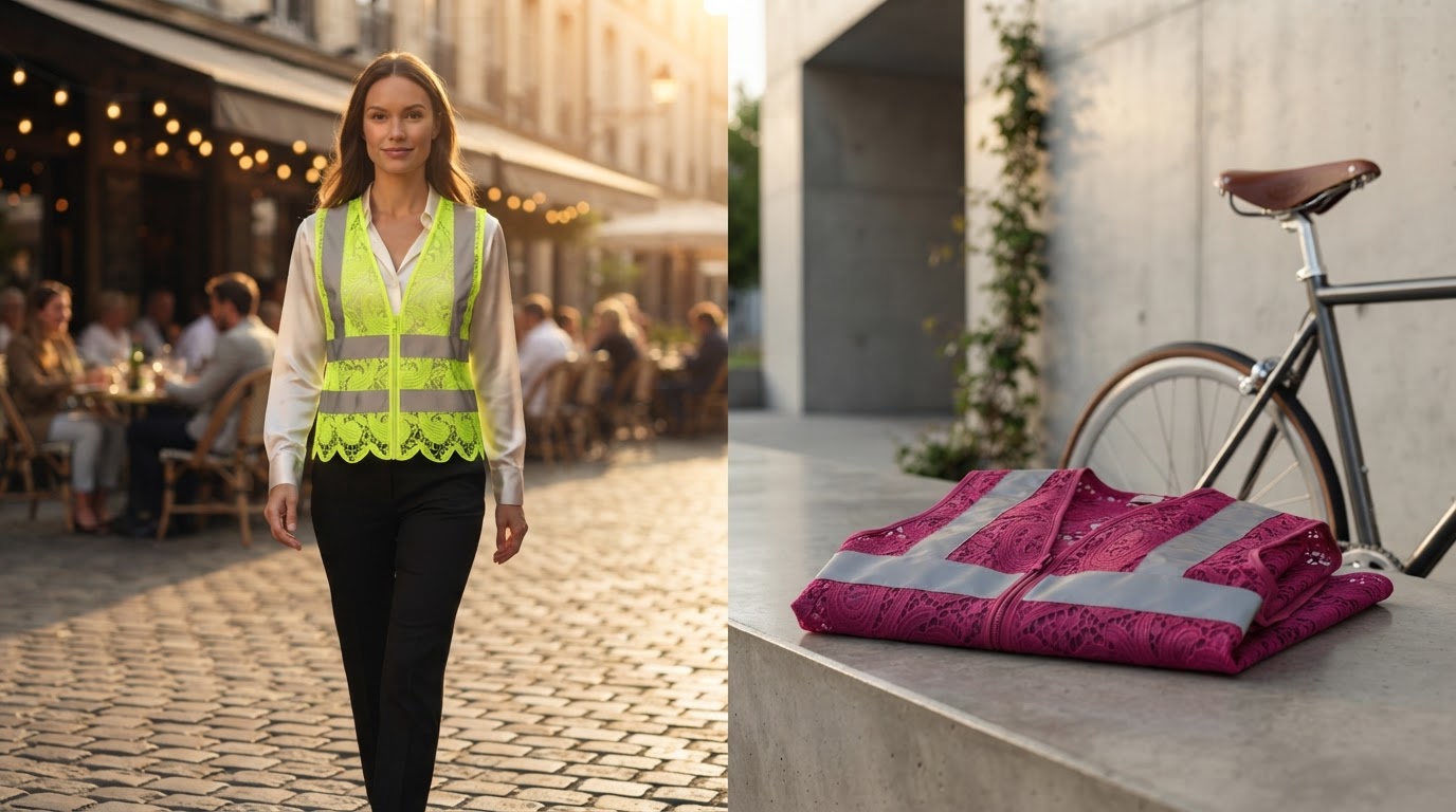 Balancing Aesthetics and Visibility with Lace Reflective Vest With Zipper