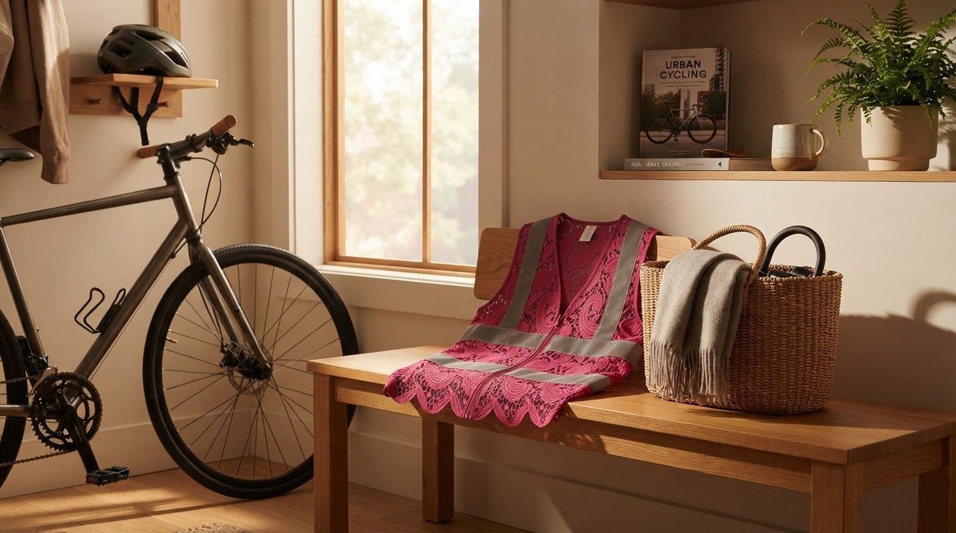 Is there a cute cycling safety vest with a zipper?