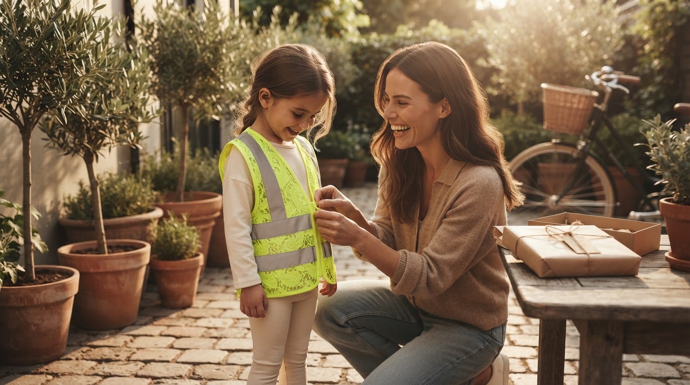 Styling the Lace Reflective Vest With Zipper for Safety