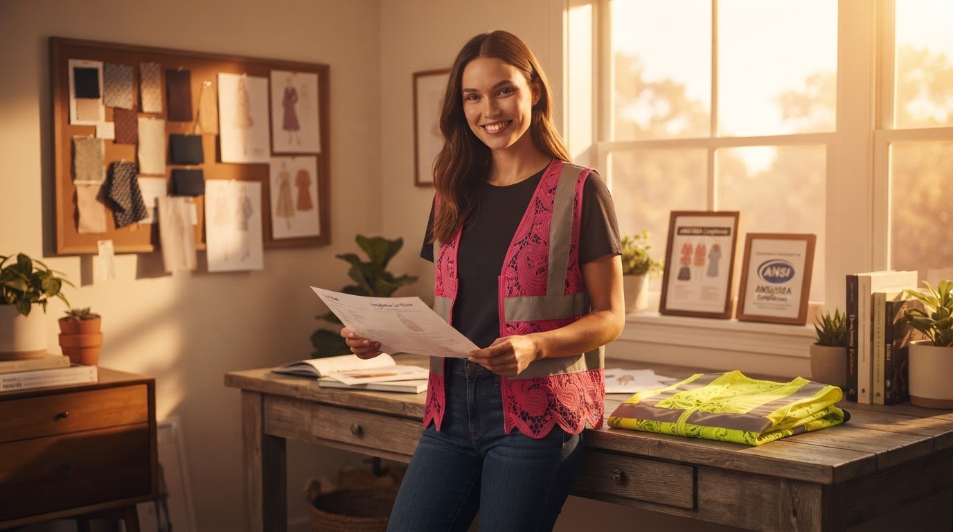 Is the Floral Lace Reflective Vest With Zipper ANSI Rated?