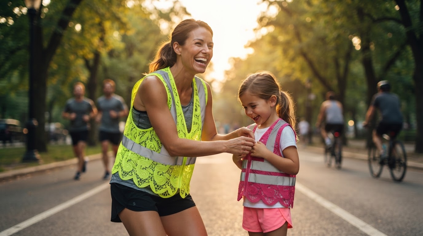 How to Use a Lace Reflective Vest With Zipper for Running?
