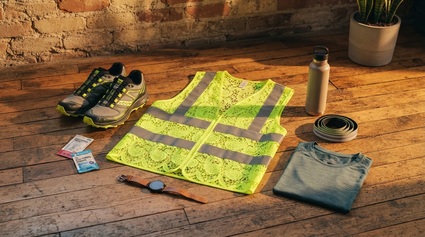 Integrating Lace Reflective Vest With Zipper into Daily Runs