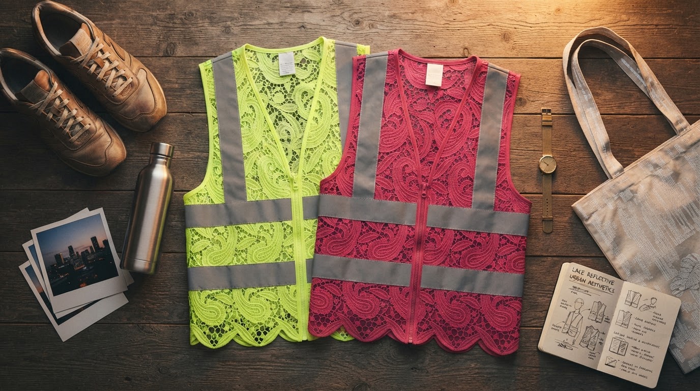 Lace Reflective Vest With Zipper Design Principles