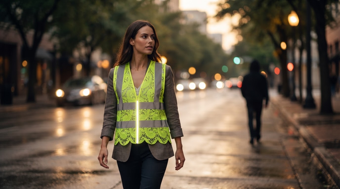 What I Noticed After Wearing a Lace Reflective Vest at Dusk