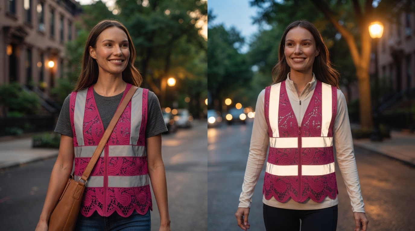What I Learned Wearing a Lace Reflective Vest After Dusk Walks