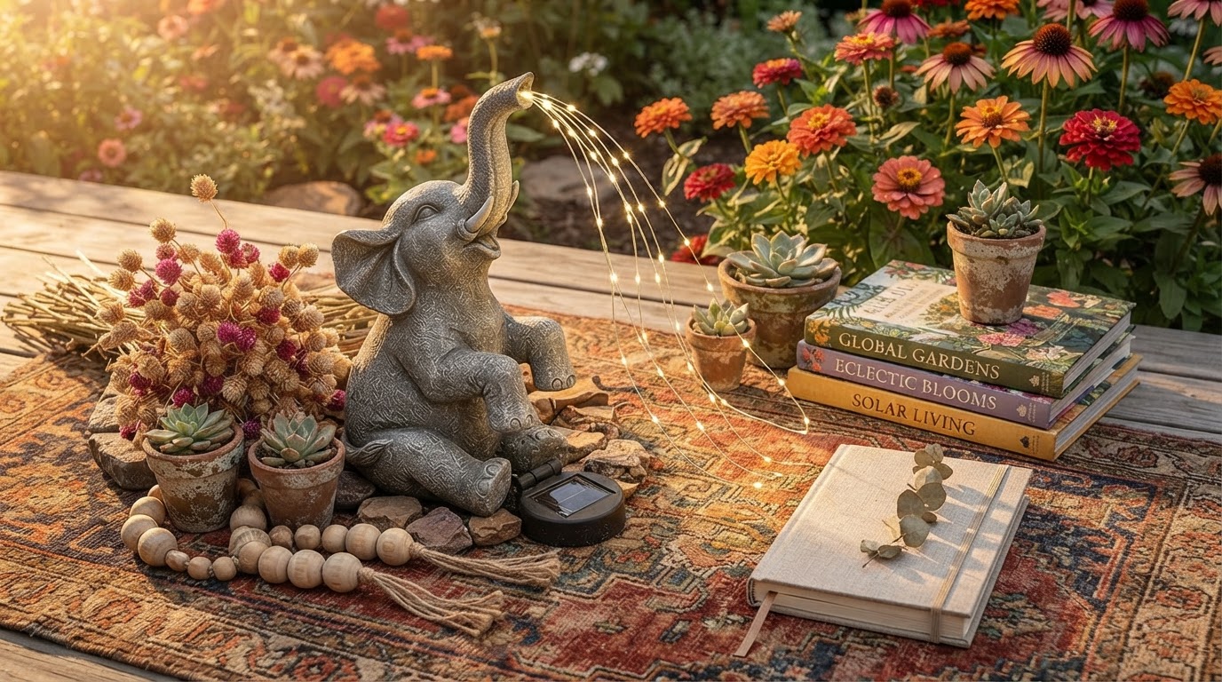 Selecting a Solar Elephant Light for Boho Gardens