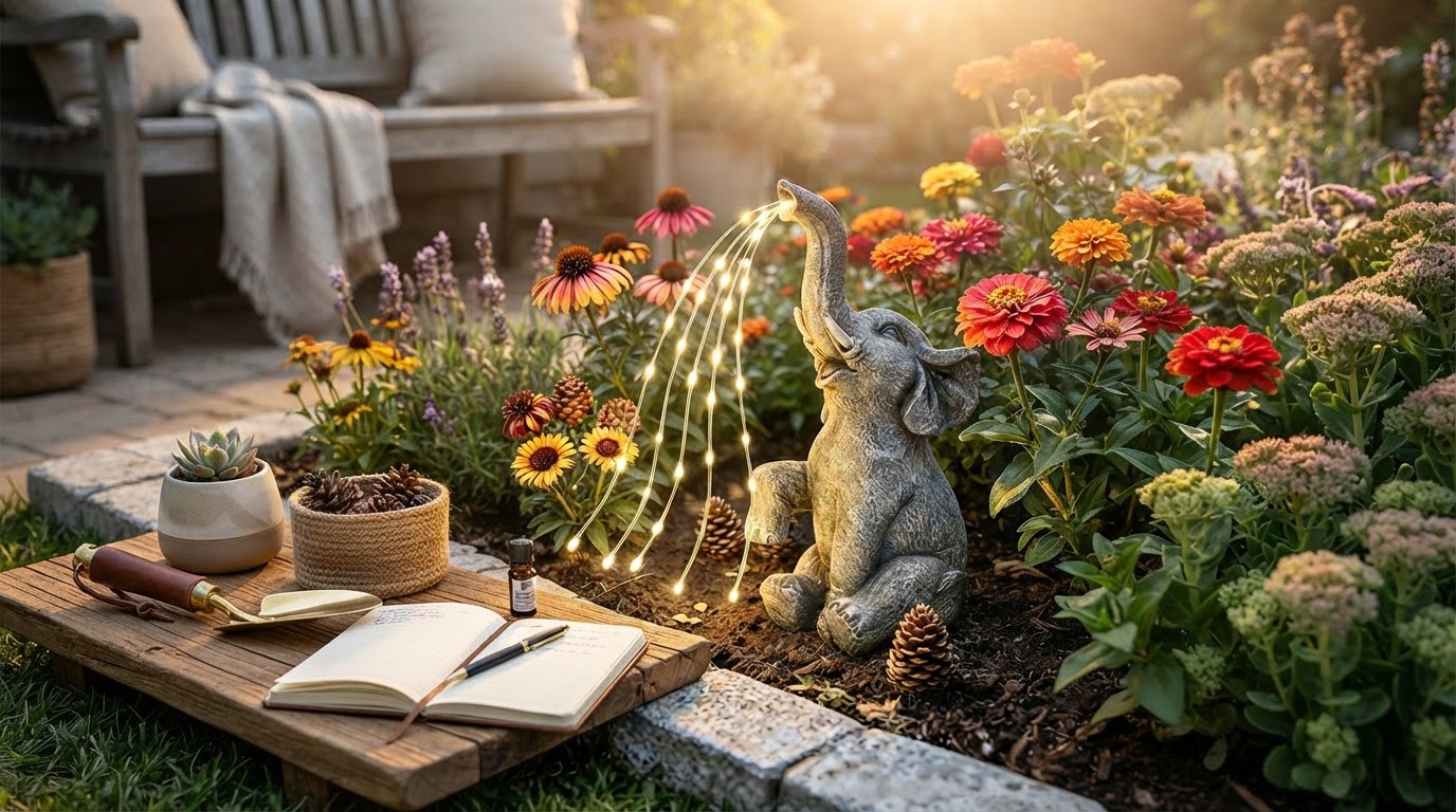 Solar Elephant Light Garden Design Frameworks