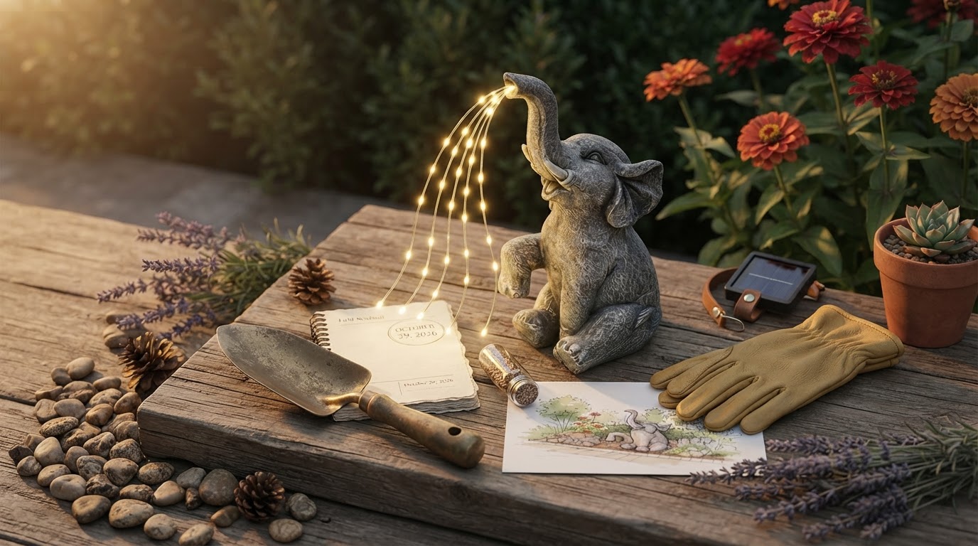 Solar Elephant Light Performance in Modern Garden Design