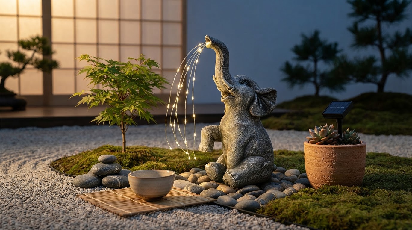 A 4-Step Zen Arrangement for Solar Elephant Light