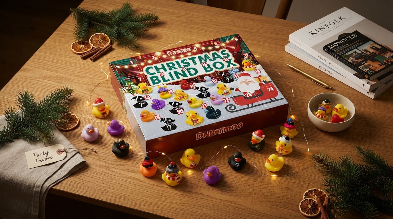 Selecting Christmas Mini Duck Blind Box Party Favors