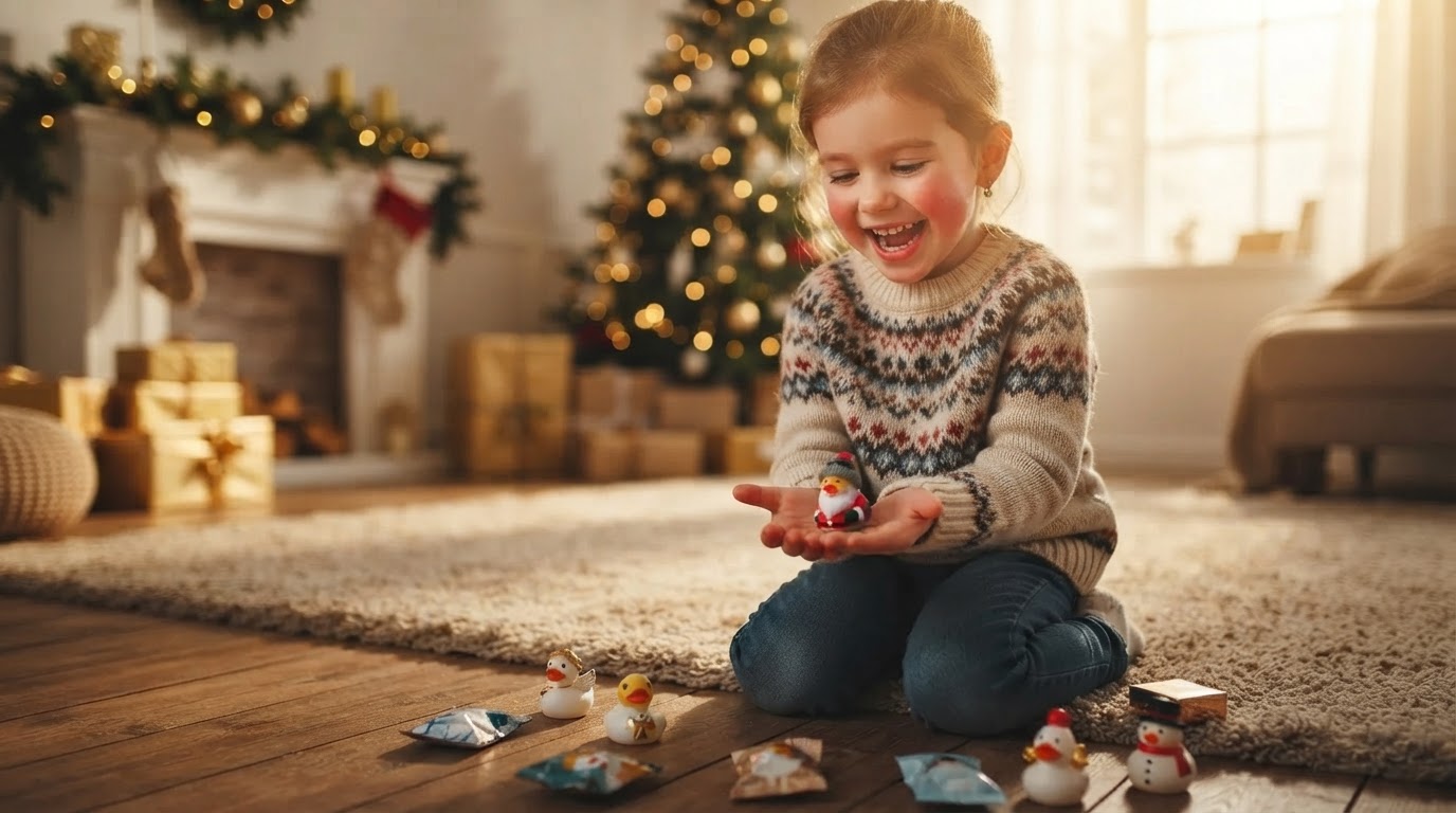 Hiding Christmas Mini Duck Blind Box Toys for Holiday Games