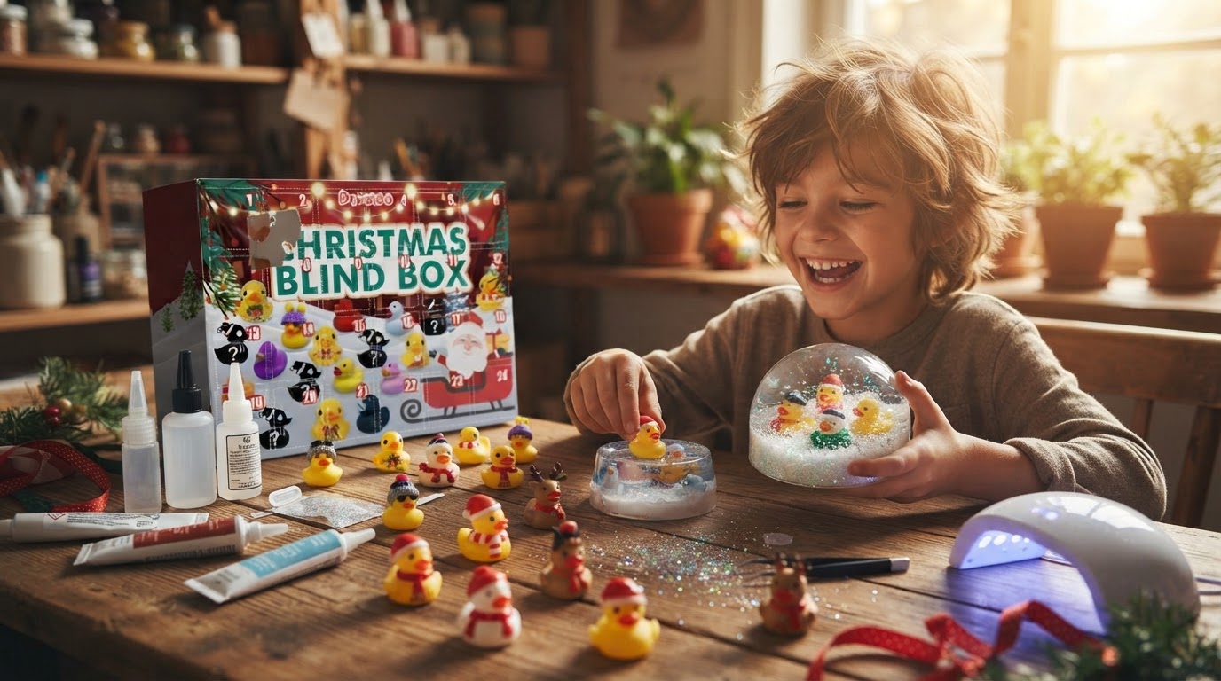 How to Use Christmas Mini Duck Blind Box Toys for Crafts?
