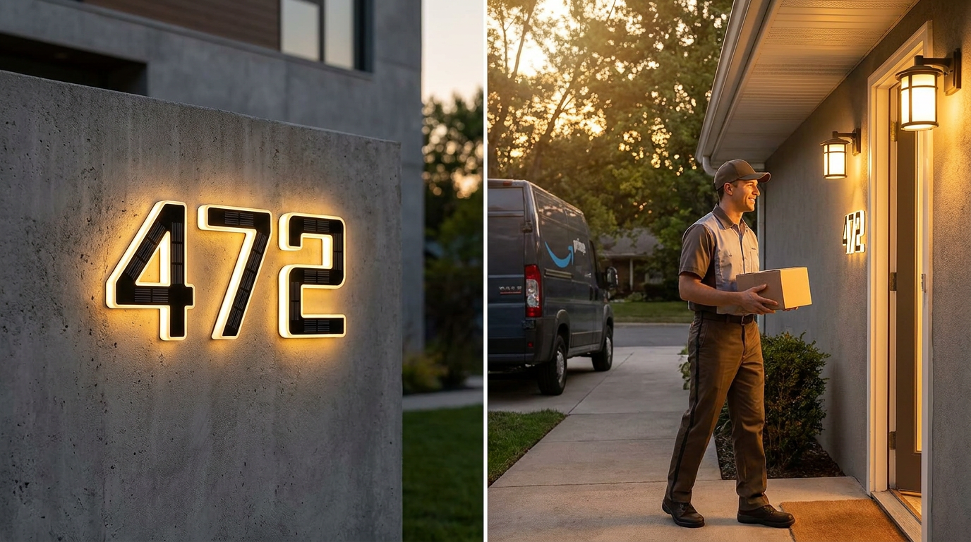 Optimizing Visibility with Solar Lighted House Numbers