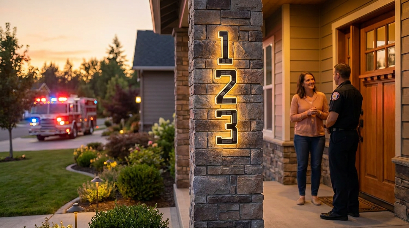 Do Solar Lighted House Numbers Aid Emergency Responders?