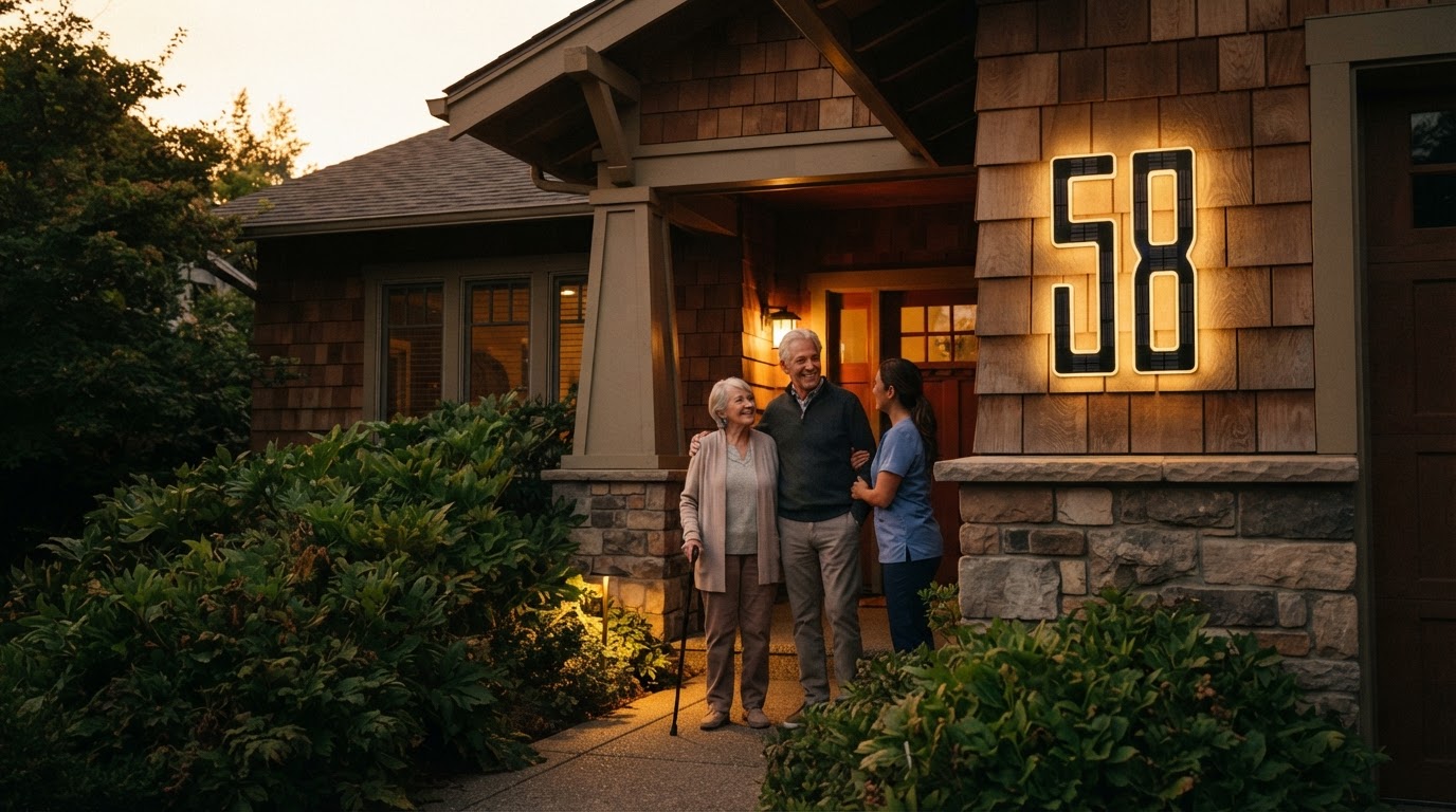 Enhancing Senior Safety and Independence with Large Solar House Numbers