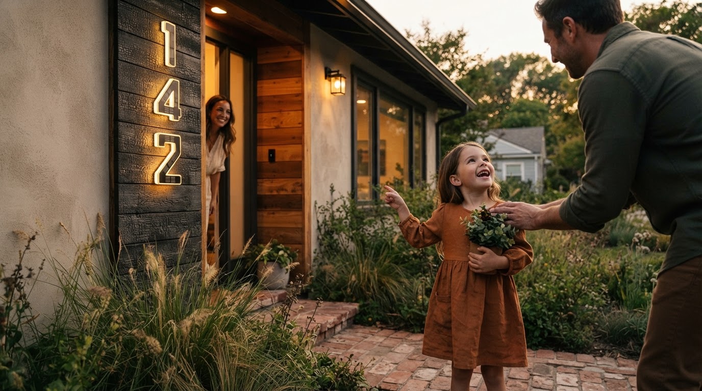 How do I build DIY floating solar house numbers?