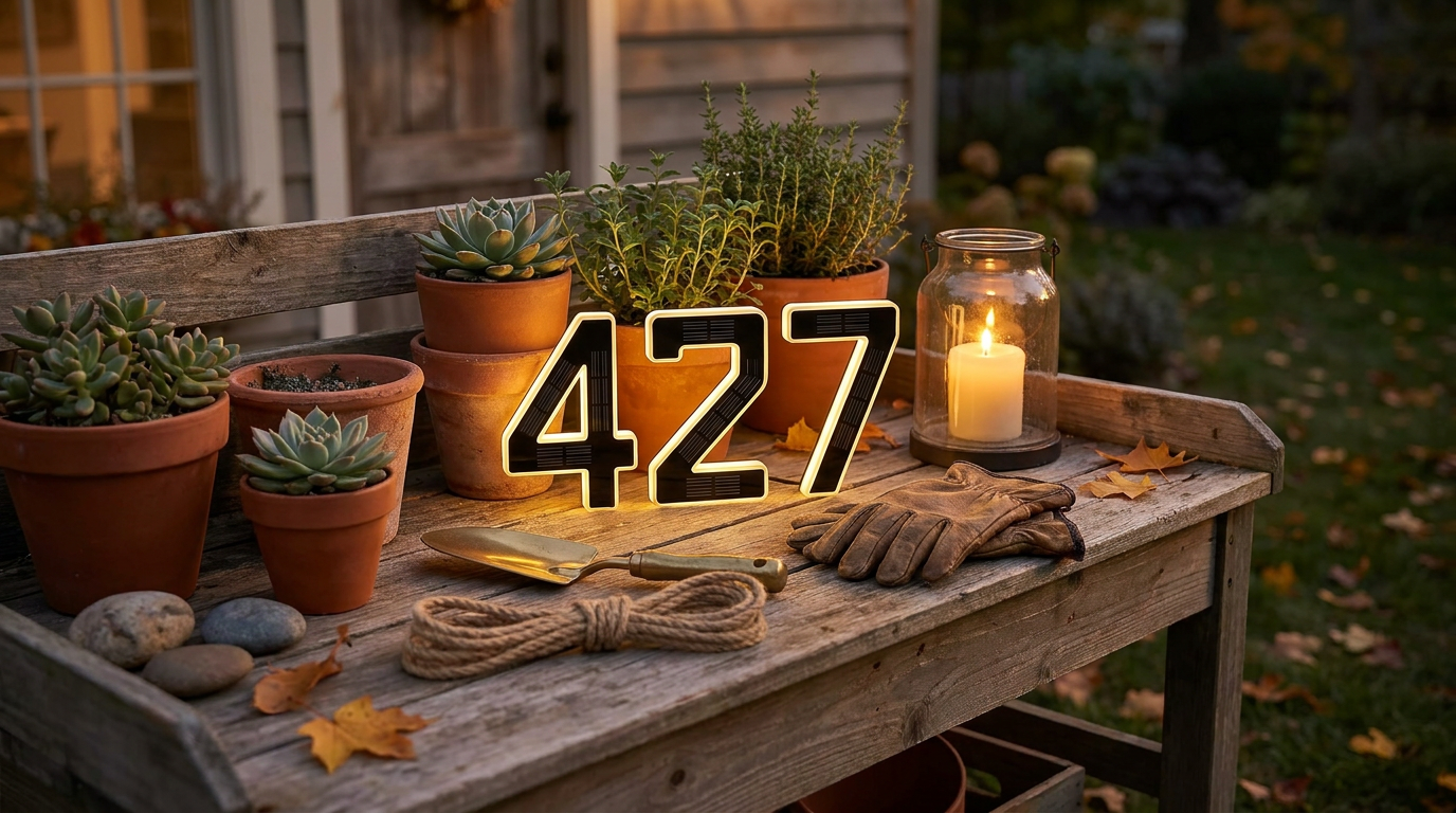 Solar Glowing House Numbers for Dark Street Visibility