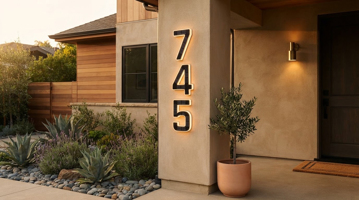 How to Install a Solar Lighted Address Sign Outside Your Home