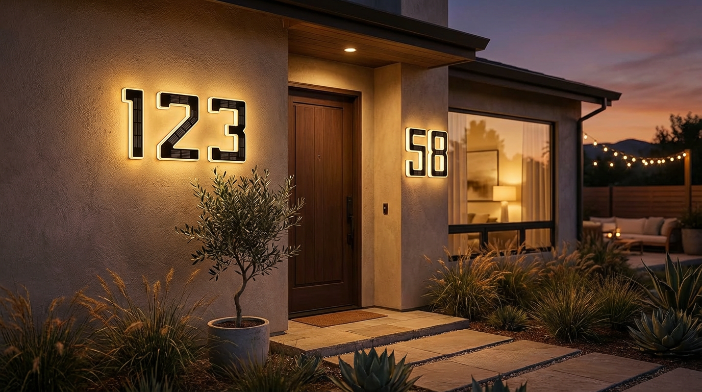 How Solar House Numbers Boost Home Safety