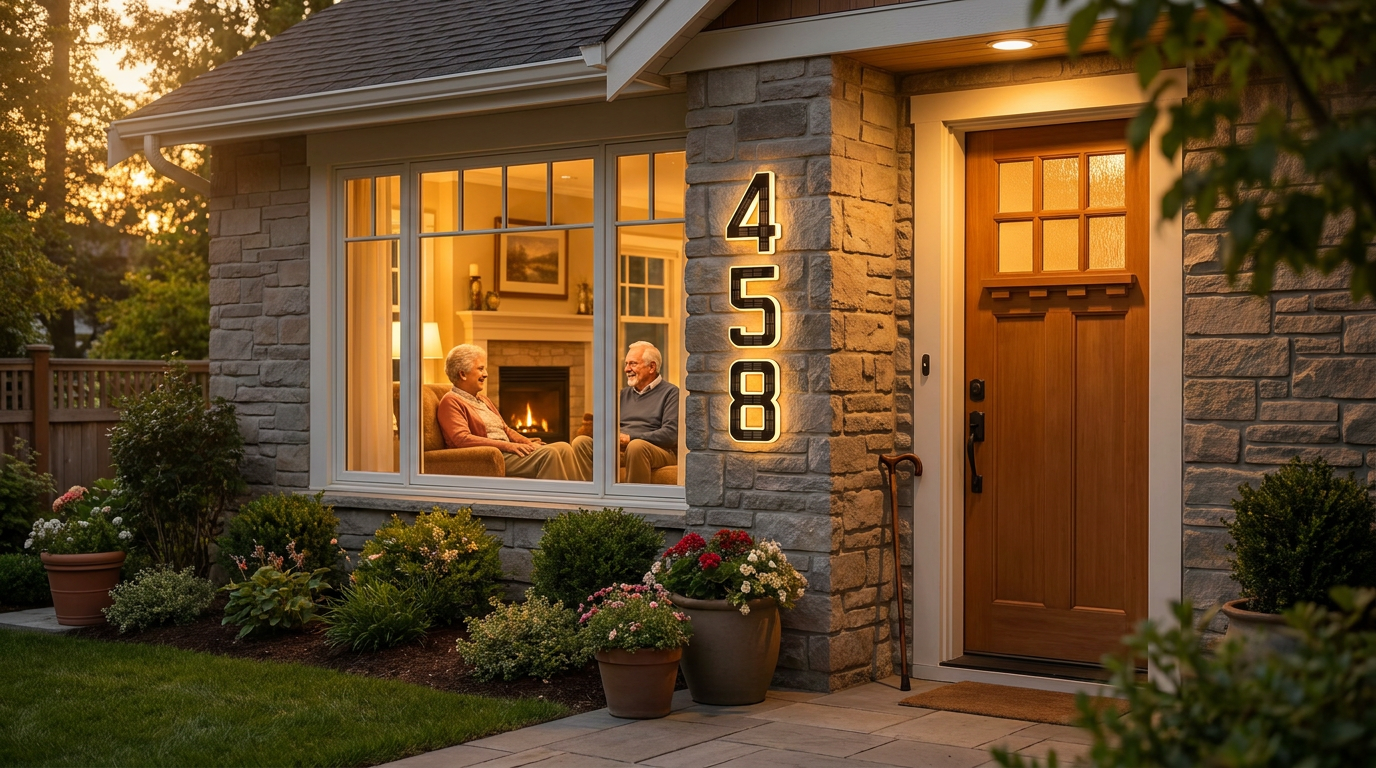 Why Large Solar House Numbers for Senior Safety Homes are Essential for Emergency Visibility