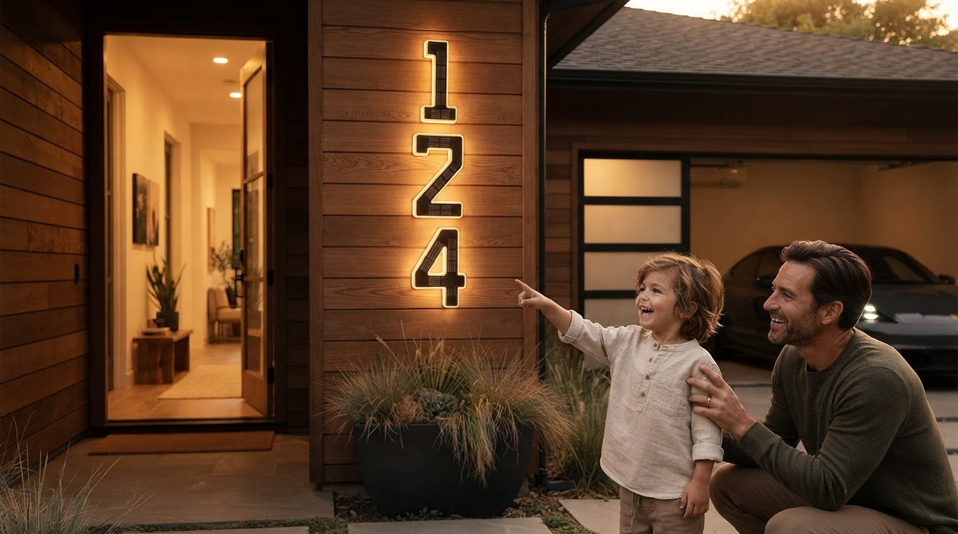 How to Install LED Solar House Numbers for Wall?
