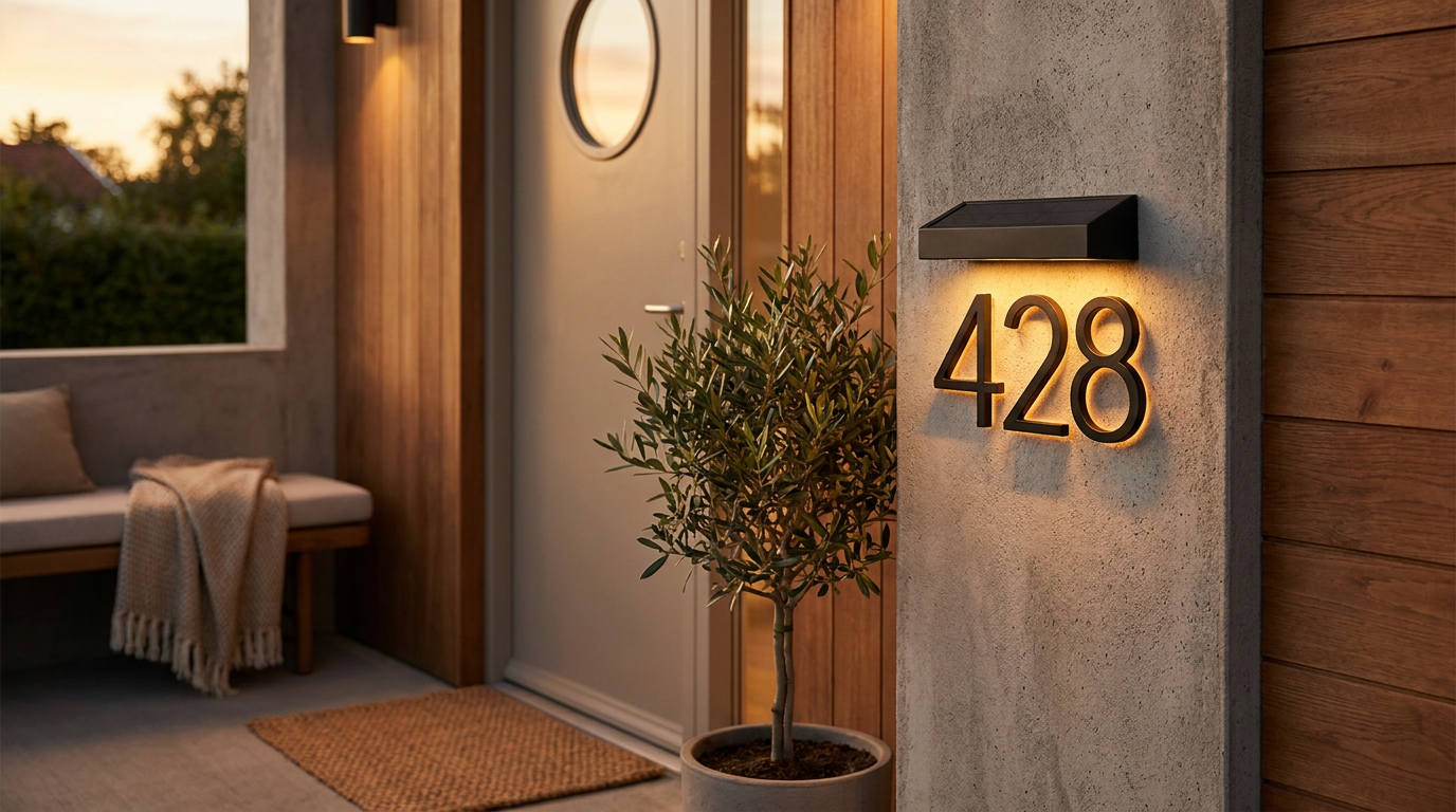 Why Choose Minimalist Black Solar Lighted House Numbers?