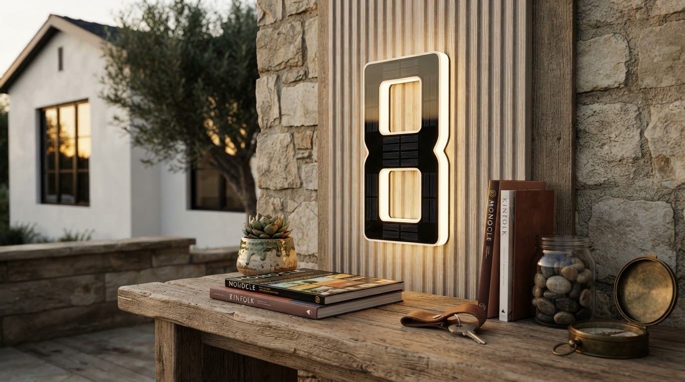Modern Solar Address Light Visibility and Design