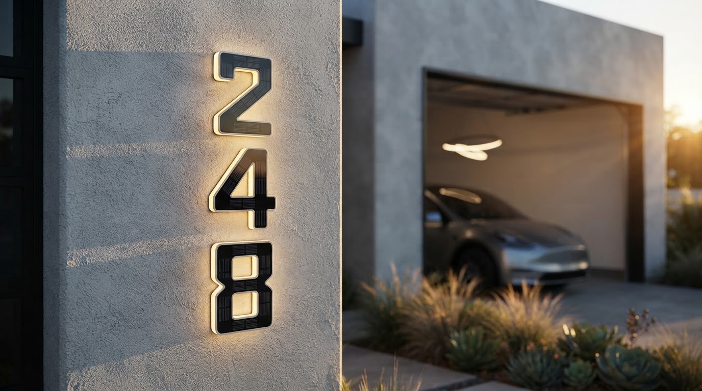 Why choose modern Solar Lighted House Numbers for visibility?