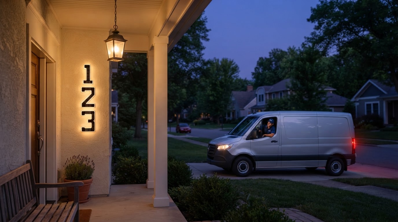 Why do delivery drivers need Solar Lighted House Numbers?