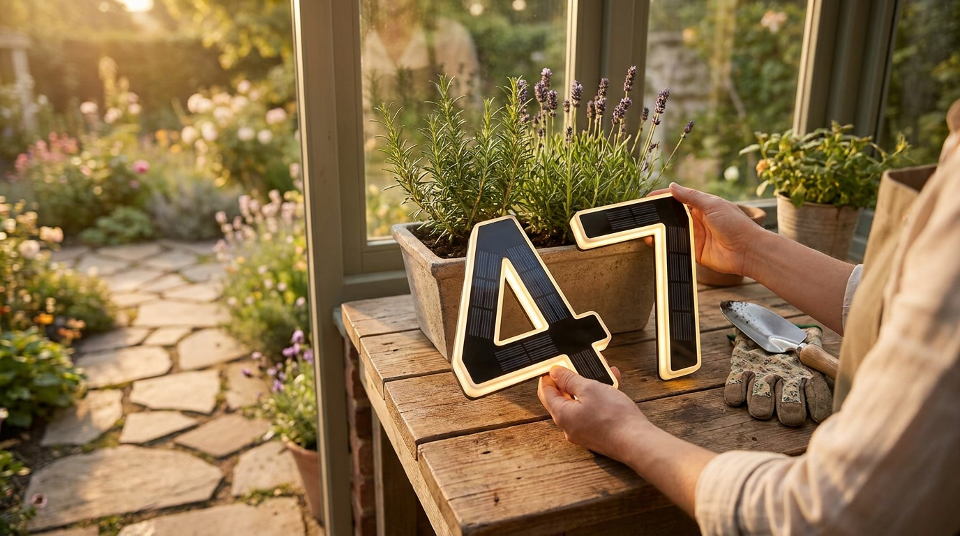 A 3-Axis Framework for Solar Lighted House Numbers in Yards