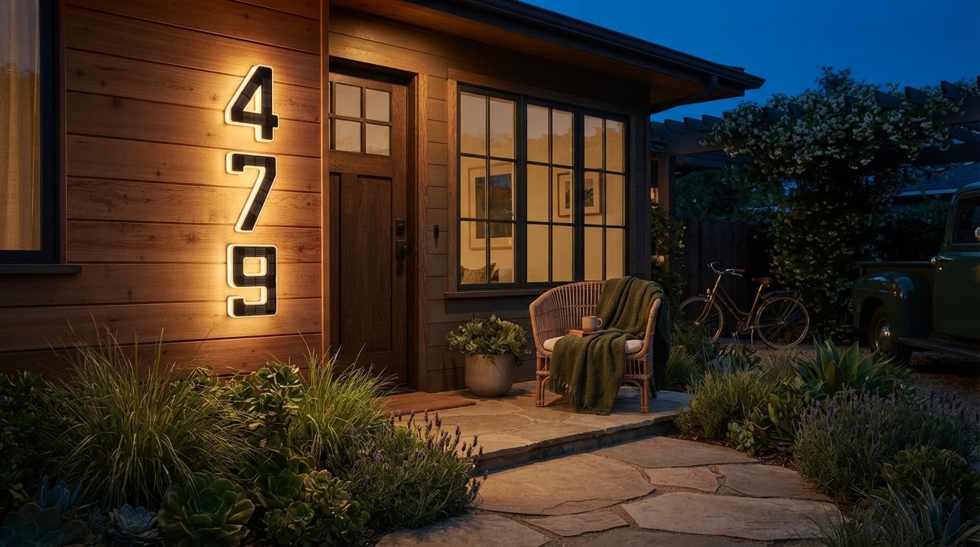 Why buy a Solar Lighted House Numbers address plaque?