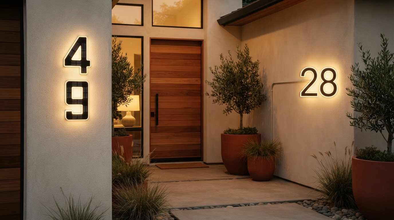 Solar House Numbers vs Hardwired Address Lights: Which Is Best?