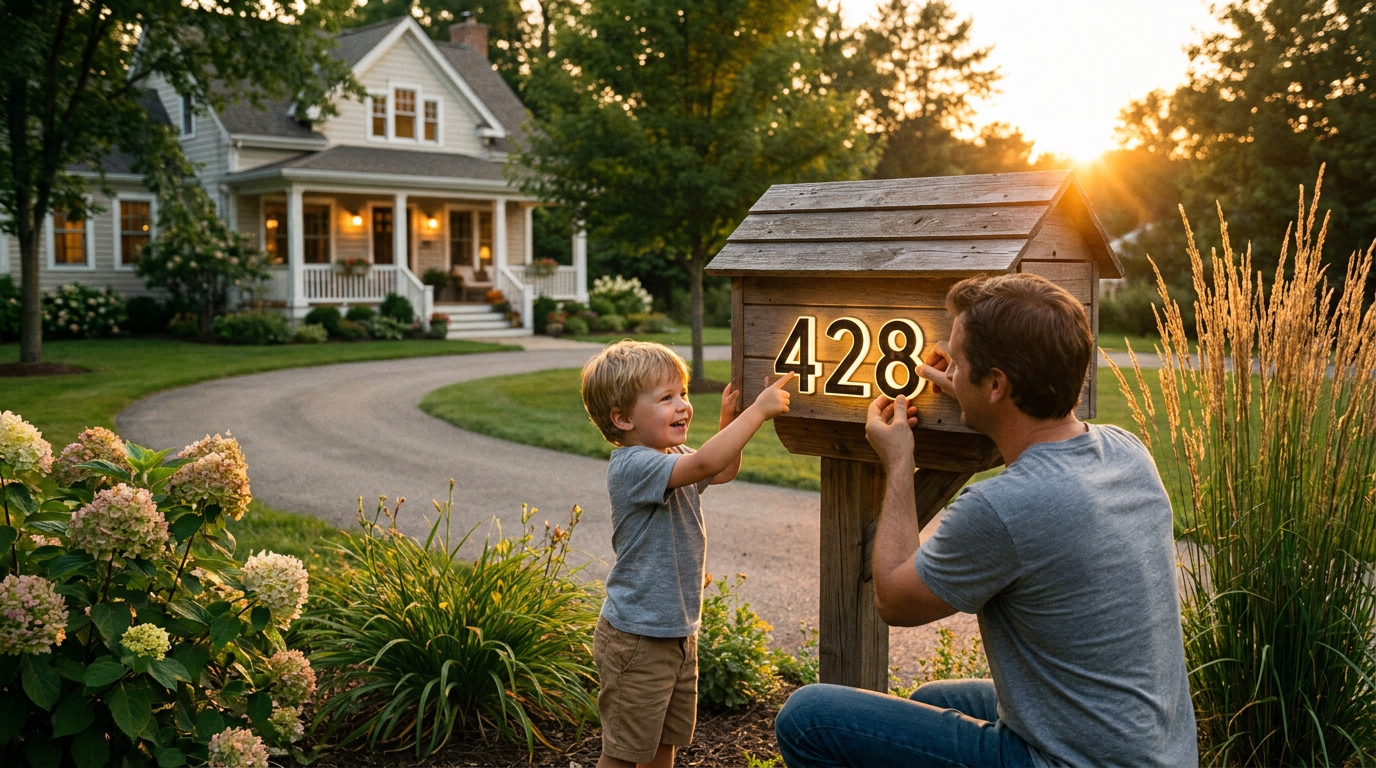 5-Step Setup for Solar Lighted House Numbers on Mailboxes