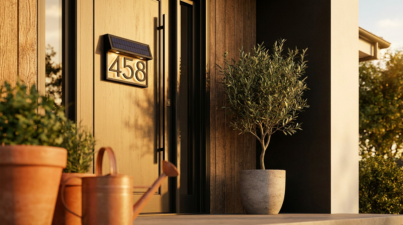 May Home Upgrades: Solar Lighted House Numbers Lead Trends