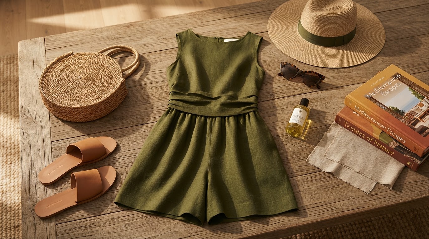 Selecting a Linen Sleeveless Wide-Leg Romper for Summer