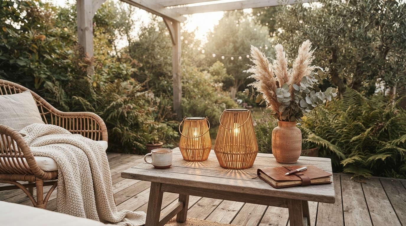 Elevating Boho Outdoor Solar Lighting With Handwoven Textures