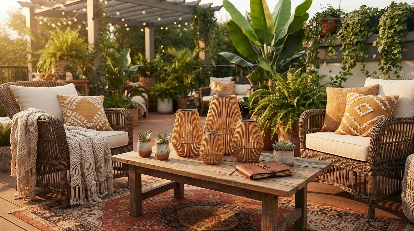 5 Boho Patio Decor Ideas Using Wireless Solar Lighting
