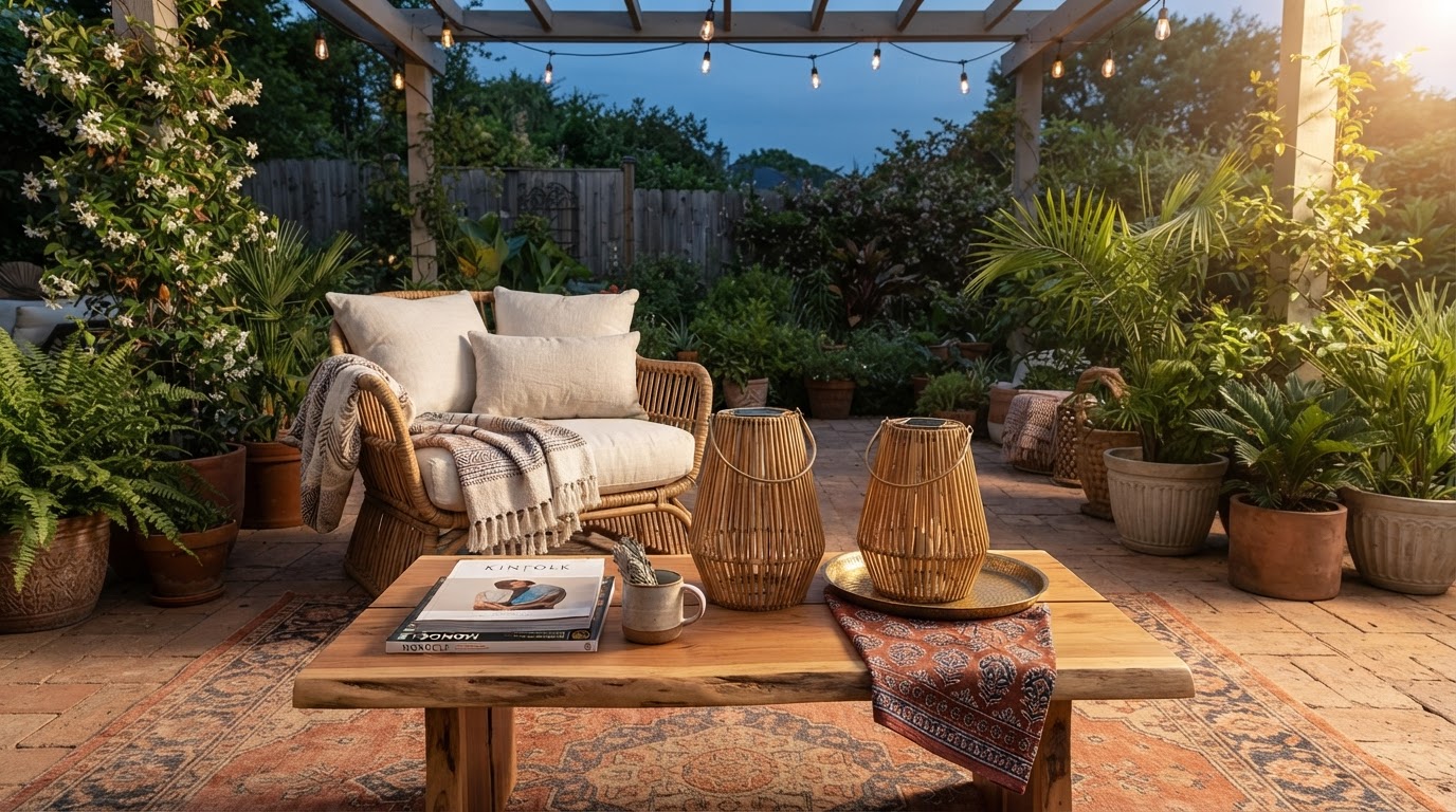 Integrating Handwoven Solar Lanterns into Boho Garden Spaces