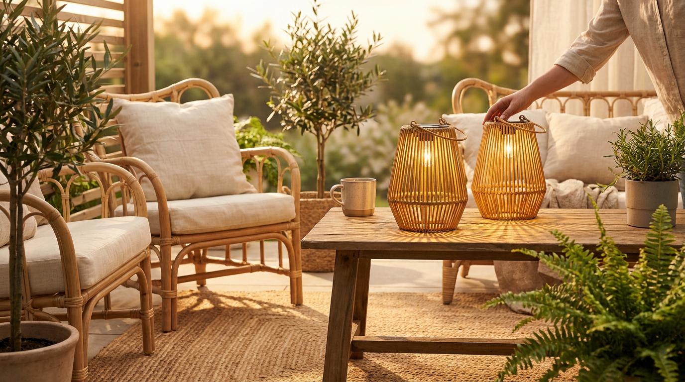 Which eco friendly garden lanterns use sustainable materials?
