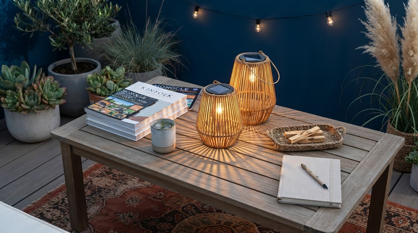 Elevating Patios with Handwoven Solar Lantern Textures