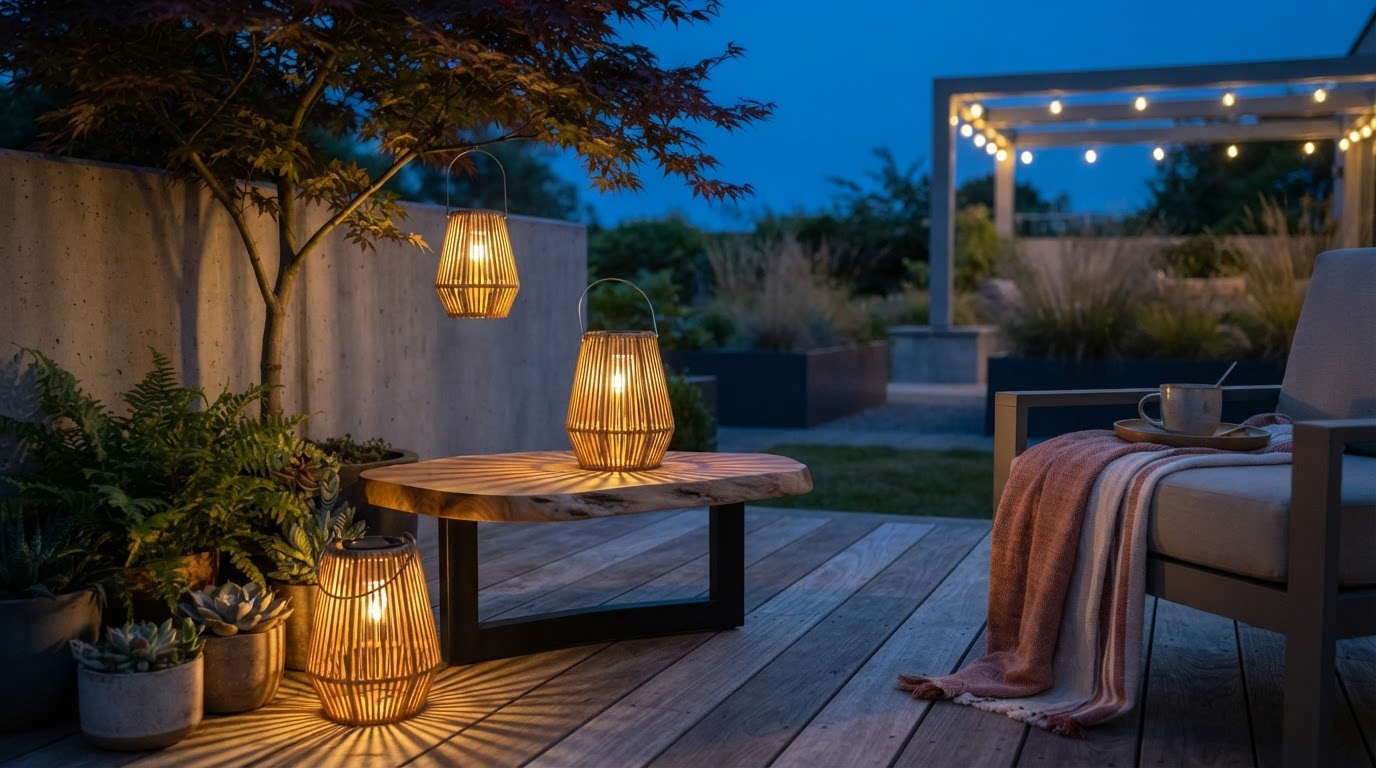 Integrating Handwoven Solar Lanterns into Modern Gardens