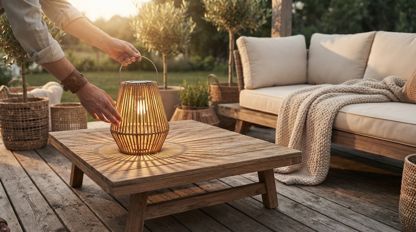 Elevating Patios with the Handwoven Solar Lantern