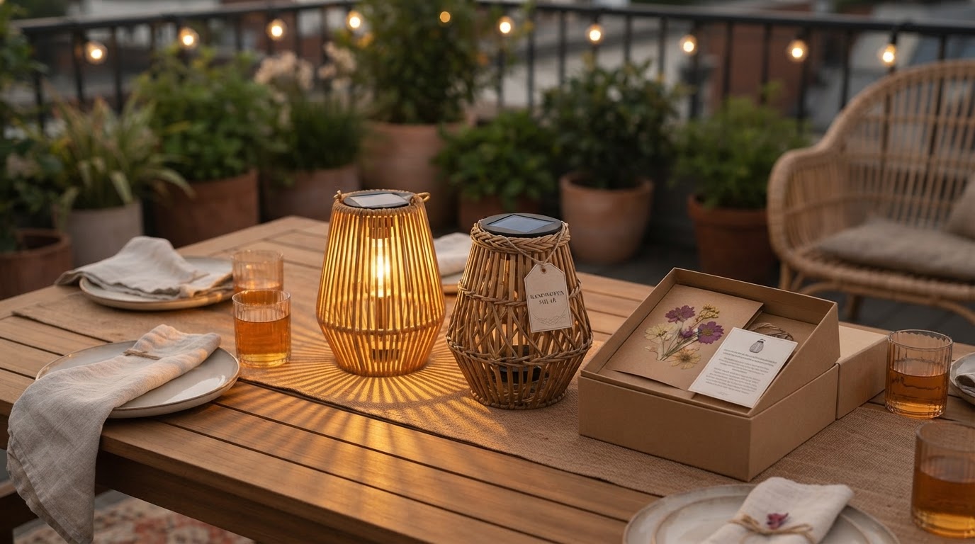 Is a Handwoven Solar Lantern a sustainable outdoor decor gift?