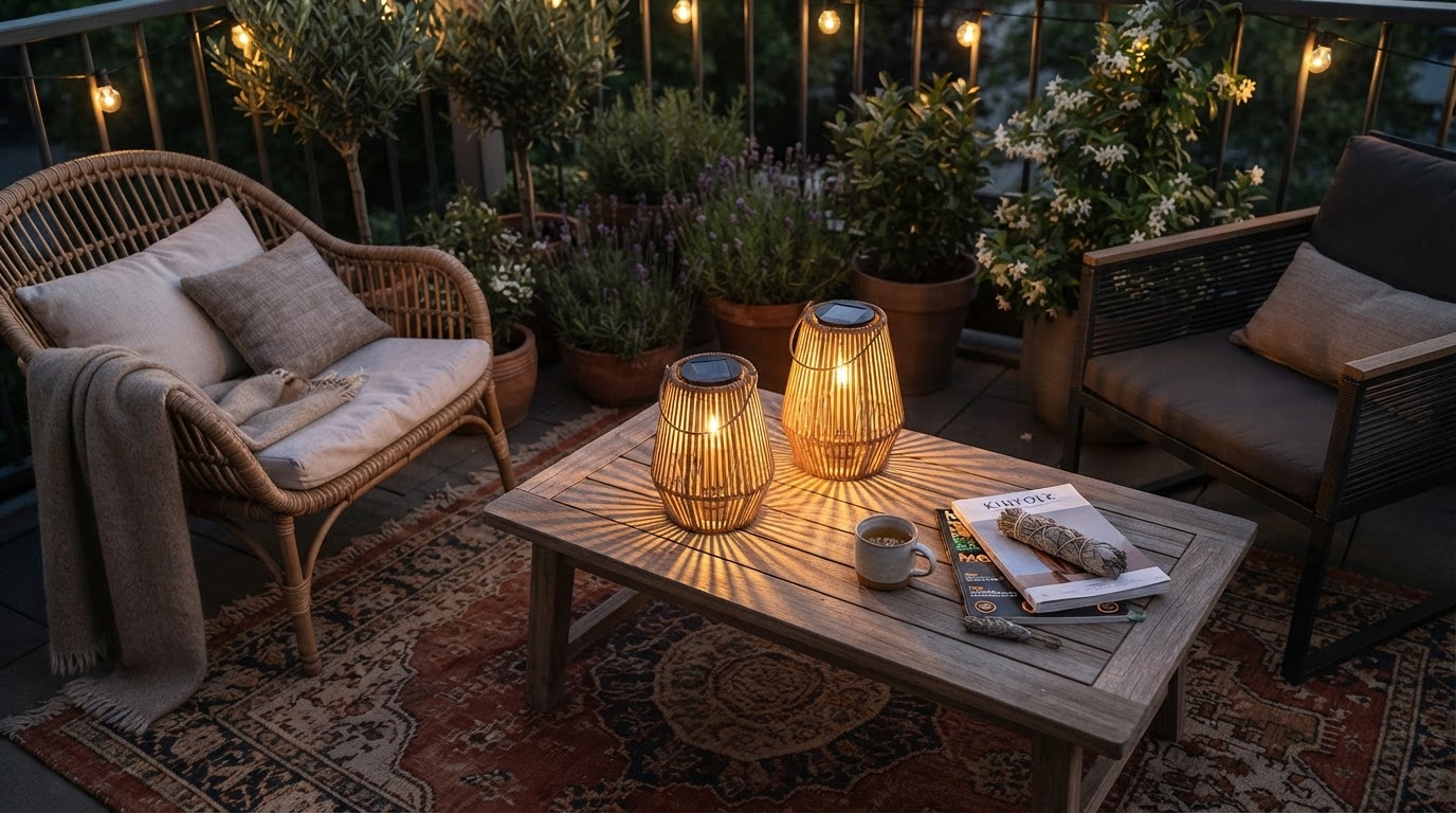 Sustainable Outdoor Patio Lighting with Handwoven Solar Lanterns