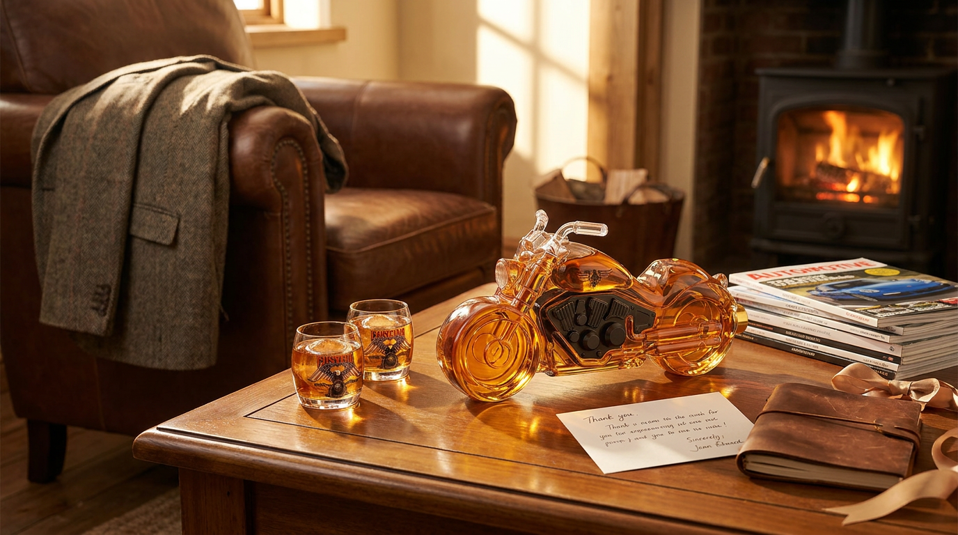 Is a Motorcycle Whiskey Decanter a Good Donor Gift?